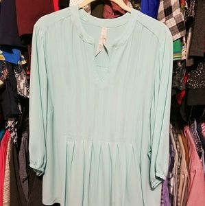 Melissa McCarthy V-Neck 3-Quarter Sleeve Blouse